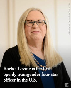 China Laughs: Dr. Rachel Levine was sworn in as  the first female four-star admiral in the history of the U.S. Public Health Service Commissioned Corps, a uniformed service of more than 6,000 health, science and engineering professionals.