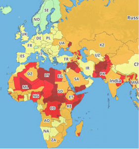 DESTINATION TERROR: A QUARTER of the globe is now too dangerous to visit due to the growing threat of Islamist terror and gang warfare, a shocking new map has revealed…