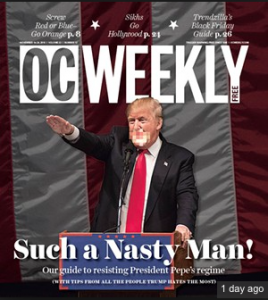 OC Weekly portrays President Trump as Adolf Hitler on cover…