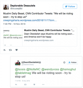 Muslims in an uproar over Trump presidency and threaten to RIOT…
