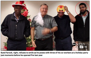 MSM Blames Christmas Party and American Culture: San Bernardino terrorist smiles for the camera moments before slaughtering 14 colleagues with his wife because they were ‘upset he had to attend Christmas party despite being Muslim’…