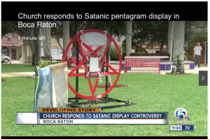 Satanic display causes controversy in Boca Raton, FL…