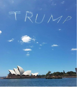 Skywriter scrawls ‘Trump’ across Sydney sky during #WomensMarch…