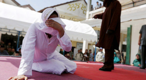 SHARIA LAW: Woman WHIPPED 26 TIMES in front of mob for having sex outside marriage…
