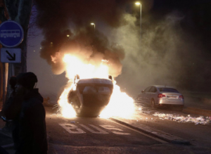 PARIS ON FIRE: Riots reach capital’s centre TONIGHT – buildings set ablaze & cops attacked…