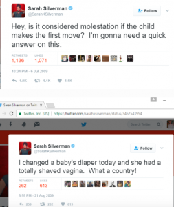 SARAH SILVERMAN: Progressive Pervert (Where is the outrage)…