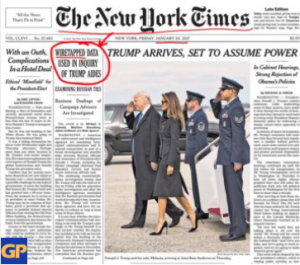 Flashback – NY Times Front Page Headline: “Wiretapped Data Used in Inquiry of Trump Aides”…