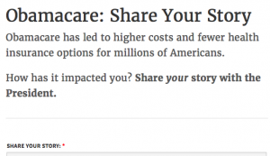 Obamacare: Share Your Story…