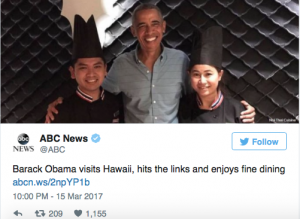 Obama Paid Surprise Visit to Hawaii 48 Hours Before Hawaii Judge Rules Against Trump Temporary Refugee Ban…