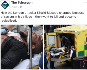 THE GREAT WHITE SCAPEGOAT: Britain’s Mainstream Media Blames ‘Racism’ for Westminster Attack…