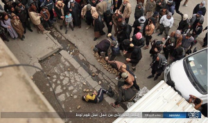 JUST ANOTHER ISLAMIC DAY: Thrown to his death then pelted with rocks by barbaric mob… all because he was gay: Terrifying final moments of young man sentenced to death by ISIS because of his sexuality…
