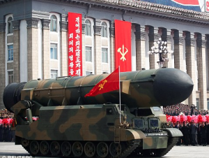 North Korea launches new ‘game changer missile’ unveiled just hours ago at huge military parade – but it BLOWS UP almost immediately in embarrassing failure…
