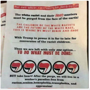 ANTIFA AND WHITE HATRED:  Battle lines are being drawn – wake up WHITE PEOPLE…
