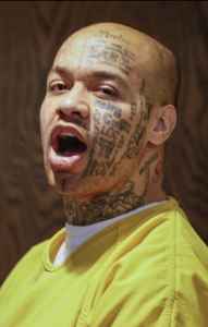 THE SATANIC RISES: ‘Psychopath’ who carved 666 backwards into his forehead and sliced his tongue and penis to look like snakes is sentenced to death for killing four people…