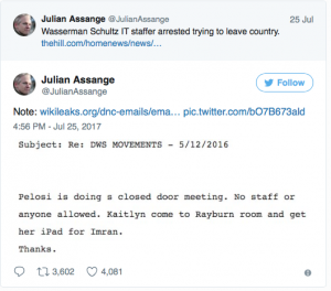 WikiLeaks Email Connects Nancy Pelosi to Wasserman Schultz IT Staffer Imran Awan…
