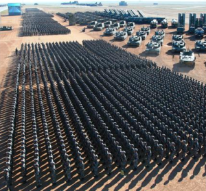 China gives display of military strength…