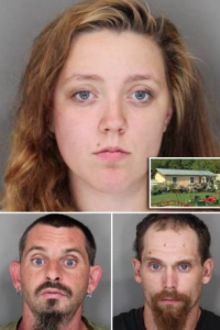 Four are arrested for sickening abuse of girl, 10, who was beaten, starved and dragged with a rope attached to a car…