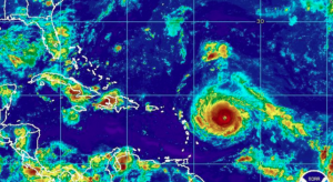 ‘It is just total devastation’: Category 5 Hurricane Irma destroys 90 per cent of tiny island of Barbuda as 185mph winds kill three across the Caribbean…