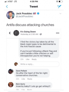 ANTIFA MENTION ATTACKING CHURCHES AND WHITEY…