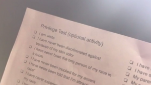 8th-grade ‘privilege test’ calls out straight white males, intact families, people with money…