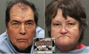 Arizona couple are arrested for locking their four adopted children, aged six to 12, in bedrooms all day with no food or water…