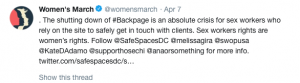 Women’s March supports perverts and pedophiles…