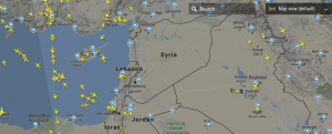 Flights being diverted around Syria…