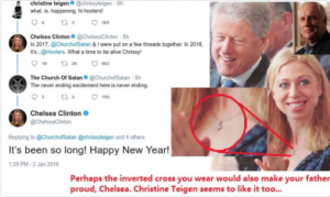 Reminder: Chelsea Clinton wished the Church of Satan Happy New Year!…