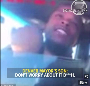 ‘I’m about to get you fired you f***ing b****h’: Mayor of Denver’s 22-year-old son curses and berates officer who pulled him over for speeding…
