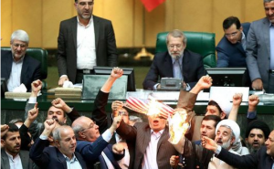 Iran lawmakers shout ‘death to America,’ burn U.S. flag after Trump nixes nuclear deal…