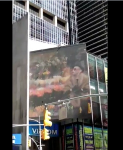 Video: One of the biggest companies in the world is advertising a 10 year old “drag queen” on a massive screen in the center of times square…