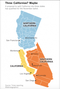 CA Dreaming: Plan to split California into three states earns spot on November ballot…