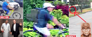 HITMAN – Never trust the Bush family: New images show George H.W. Bush’s cardiologist being followed by cyclist gunman with a ‘fully loaded’ backpack…