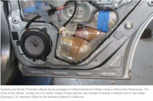 CA: Border Patrol seizes largest-ever stash of fentanyl pills at a U.S.- Mexico port; U.S. teen charged – Tijuana resident, Cristian Araujo Aguirre, 19, was caught with 11,490 fentanyl pills, 14 lbs. heroin, and 61 lbs. of meth…