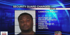 Cameron Wright: Memphis hospital security guard who had sex with female corpse appears in court…