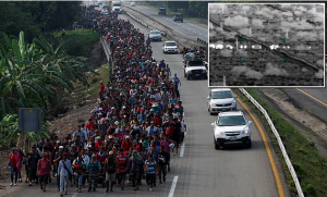 Border agents capture 1,800 illegal immigrants in just one day crossing the U.S. border, as new, hundreds-strong caravan snakes its way north from the tip of Mexico.