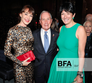 2013: Alleged Jeffrey Epstein child sex procurer, Ghislaine Maxwell pictured with Michael Bloomberg, fmr. mayor of NYC, co-founder media Bloomberg LP, & one of the richest men in the world.