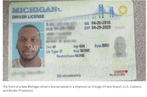 IL 2020: Shipments of nearly 20,000 fake driver’s licenses from China seized at Chicago airport.