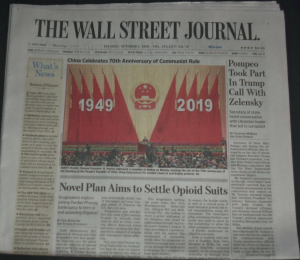 Wall Street Journal of the CCP – China’s Message to America: We’re an Equal Now