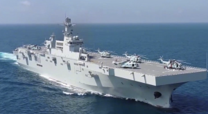 China’s most advanced amphibious assault ship expected to be deployed in disputed South China Sea.